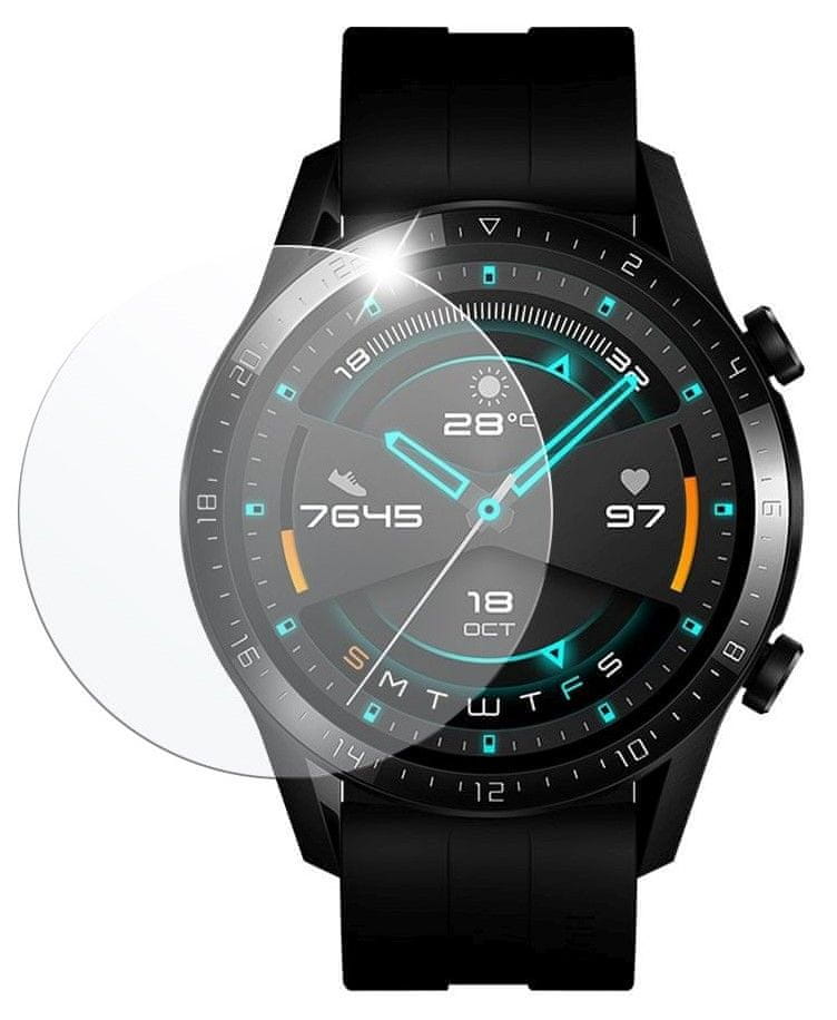 Levně FIXED Ochranné tvrzené sklo pro smartwatch Huawei Watch GT 2 (46 mm), 2 ks v balení FIXGW-711, čiré