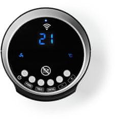 Nedis Chytrý Wi-Fi sloupový ventilátor s topným tělesem, termostat, 1 200 a 2 000 W, černý (WIFIFNH10CBK)