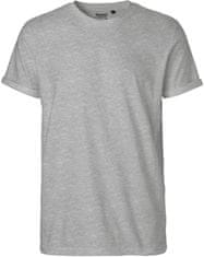 Pánské tričko z bio bavlny s krátkým rukávem Neutral, Velikost L, Barva Světle šedý melír