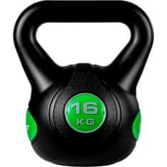 Greatstore MOVIT Kettlebell činka - 16 kg, černá/zelená