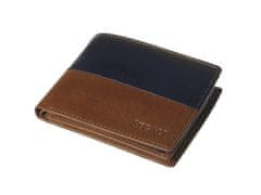 Segali Pánská peněženka kožená SEGALI 80892 koňak/modrá