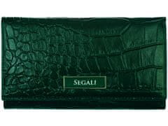 Segali Dámská kožená peněženka SEGALI 910 19 9125 zelená