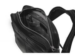 Segali Pánská kožená taška přes rameno SEGALI 7018 černá
