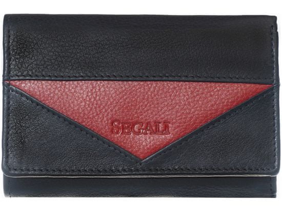 Segali Dámská peněženka kožená 7020 černá/červená