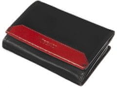 Segali Dámská peněženka kožená 100B černá/červená