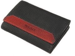 Segali Dámská peněženka kožená 100 černá/červená WO