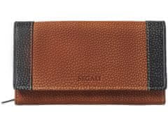 Segali Dámská peněženka kožená 61288 WO oranžová/černá