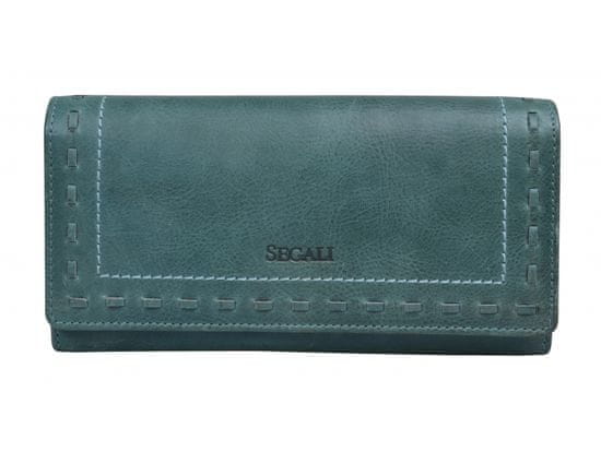 Segali Dámská kožená peněženka SEGALI 7052 zelená