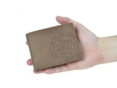 Segali Pánská kožená peněženka SEGALI 614826 A hnědá