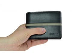 Segali Pánská peněženka kožená 720 137 2007 černá/šedá