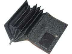 Segali Dámská peněženka kožená 61288 WO černá/hnědá