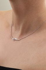 MOISS Luxusní stříbrný náhrdelník se zirkony N0000479