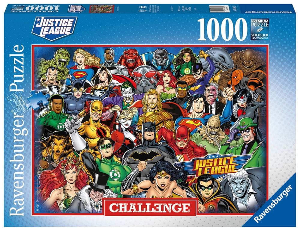 Ravensburger 168842 Challenge Puzzle: DC Comics: Liga spravedlnosti 1000 dílků
