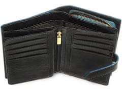 Segali Dámská peněženka kožená SEGALI 3743 černá/modrá