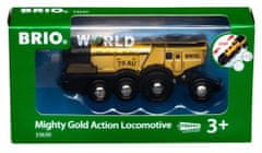 Brio WORLD 33630 Mohutná zlatá akční lokomotiva na baterie