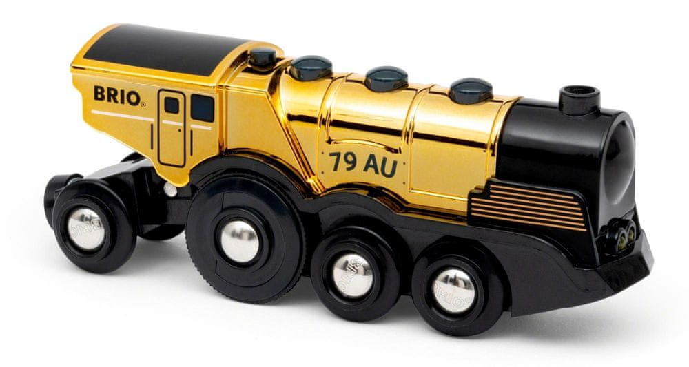 Levně Brio WORLD 33630 Mohutná zlatá akční lokomotiva na baterie