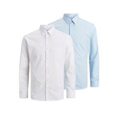 Jack&Jones 2 PACK - pánská košile JJJOE Slim Fit 12182995 Cashmere Blue (Velikost S)