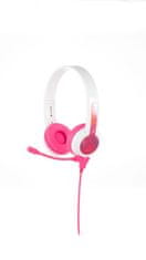BuddyPhones StudyBuddy - dětská sluchátka s mikrofonem, růžová