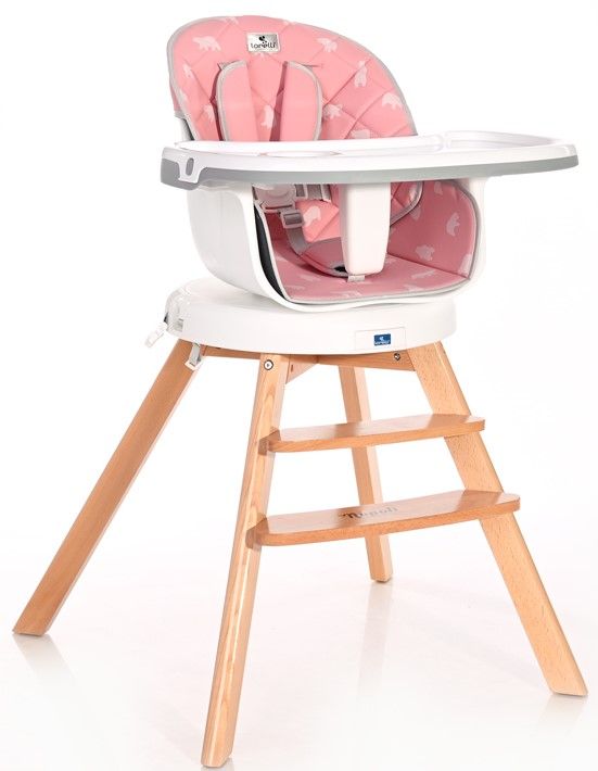 Lorelli Jídelní židlička s otočným sedákem NAPOLI PINK BEARS