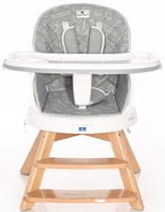 Lorelli Jídelní židlička s otočným sedákem NAPOLI GREY CANDY