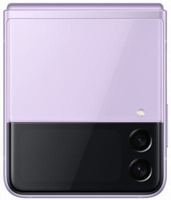 Samsung Galaxy Z Flip3 5G, skladací, véčko, ohybný, dynamic amoled displej, Qualcomm Snapdragon 888, duálny ultraširokouhlý fotoaparát, rýchle nabíjanie, rýchle bezdrôtové nabíjanie, reverzné dobíjanie, IPX8, 2 displeje