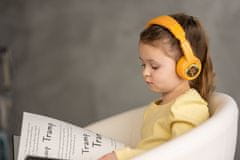 BuddyPhones Play+ dětská bluetooth sluchátka s mikrofonem, žlutá
