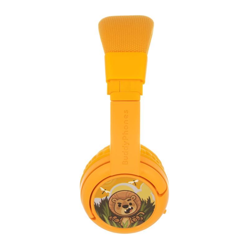 Levně BuddyPhones Play+ dětská bluetooth sluchátka s mikrofonem, žlutá