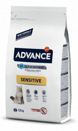 Advance Cat Adult losos a rýže Sensitive 1,5 kg