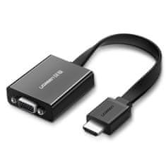Ugreen MM103 adaptér HDMI - VGA micro USB / 3.5 mm mini jack, černý