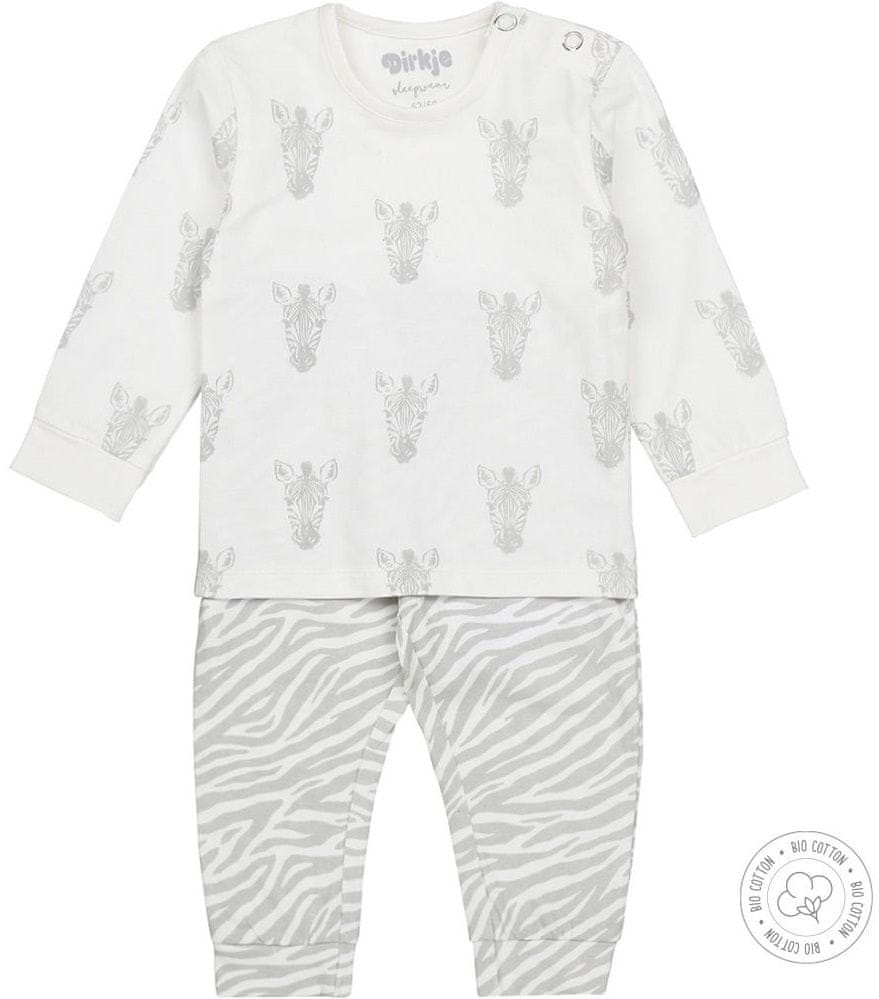 Dirkje dětské pyžamo - zebry WDB0501 74/80 bílá