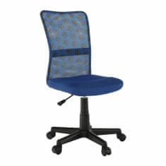 KONDELA Dětská židle na kolečkách Gofy - modrá/vzor/černá