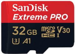 SanDisk Micro SDHC Extreme Pro 32GB 100MB/s A1 UHS-I U3 V30 + SD adaptér (SDSQXCG-032G-GN6MA)