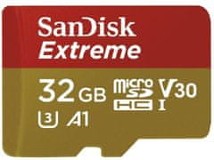Micro SDHC Extreme 32GB 100MB/s A1 UHS-I U3 V30 + SD adaptér (SDSQXAF-032G-GN6MA)