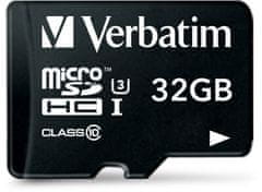 Verbatim Pro MicroSDHC 32GB (Class 10) + SD adaptér (47041)