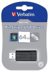 Verbatim Store 'n' Go PinStripe, 64GB černá (49065)