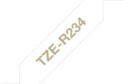 Brother TZE-R234 bílá / zlatá, 12 mm, 4m (TZER234)