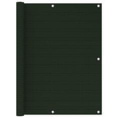 Greatstore Balkónová zástěna tmavě zelená 120 x 300 cm HDPE