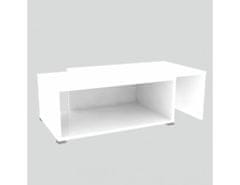 KONDELA Konferenční rozkládací stolek, bílá/bílá, DRON