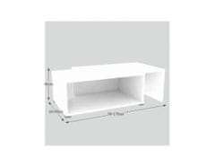 KONDELA Konferenční rozkládací stolek, bílá/bílá, DRON