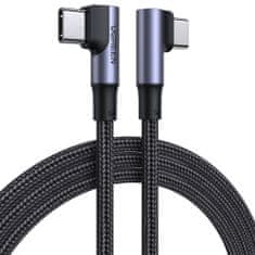 Ugreen Elbow kabel USB-C / USB-C QC PD 100W 5A 2m, černý