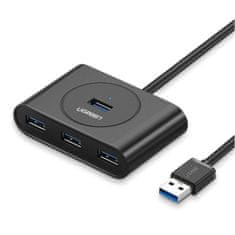 Ugreen CR113 4x USB HUB adaptér 0.5m, černý