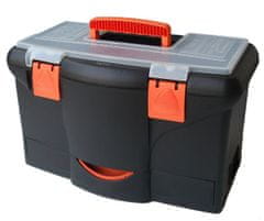 Tood Plastový kufr na nářadí 450 x 290 x 260 mm, s přihrádkou, zásuvkou a zásobníkem
