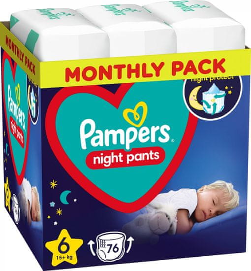 Pampers Night Pants Kalhotky plenkové jednorázové 6 (15 kg+) 76 ks