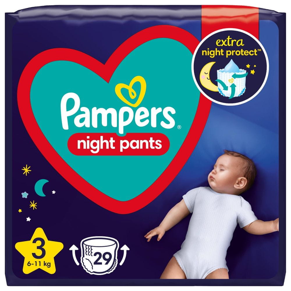 Pampers Night Pants Kalhotky plenkové jednorázové 3 (6-11 kg) 29 ks