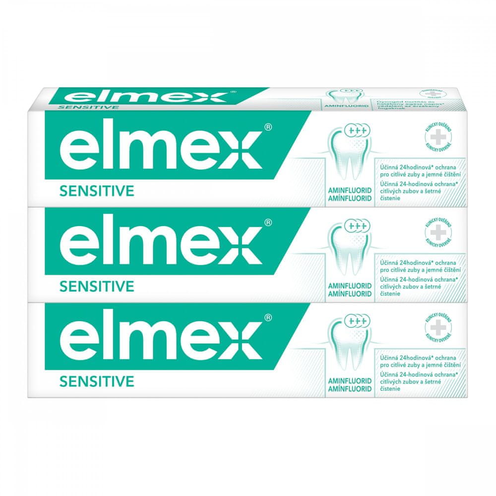 Elmex Zubní pasta Sensitive 3x 75 ml
