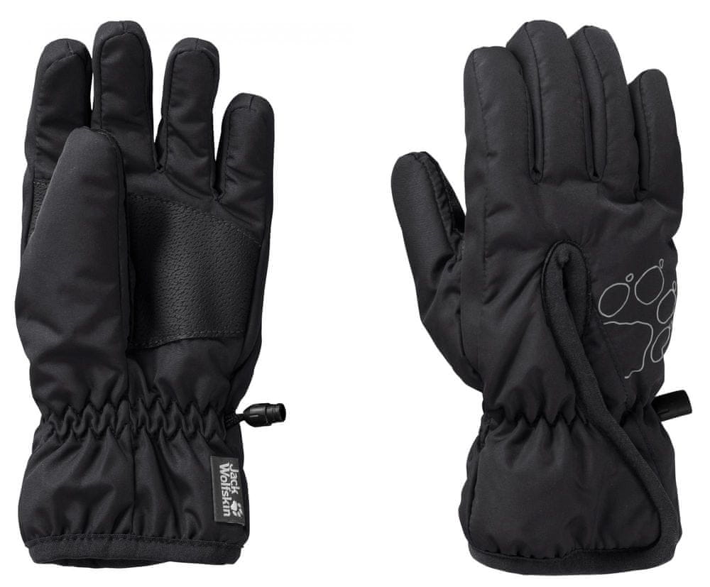 Jack Wolfskin dětské rukavice Easy Entry Glove 1900166_6000 152 černá