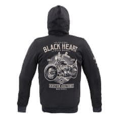 W-TEC Pánská mikina Black Heart Kustom Kulture Hoodie s aramidem (Velikost: XL, Barva: černá)