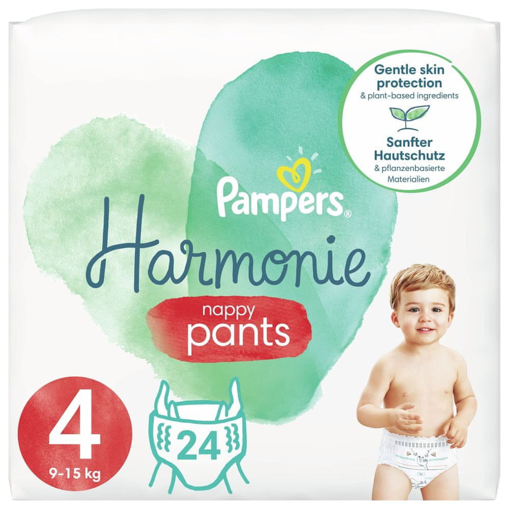Pampers Plenkové Kalhotky Pants Harmonie Velikost 4, 24 Plenky, 9kg-15kg