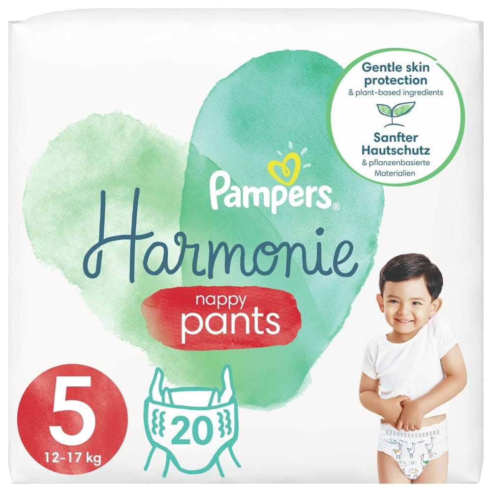Pampers Plenkové Kalhotky Pants Harmonie Velikost 5, 20 Plenky, 12kg-17kg