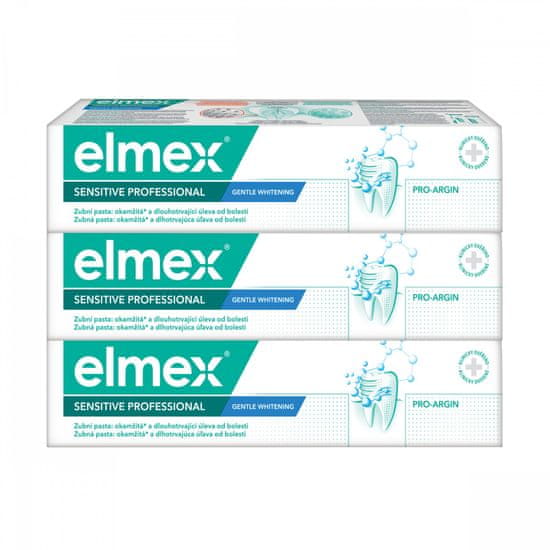Elmex Zubní pasta Sensitive Professional Whitening 75 ml tripack